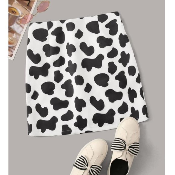 SHEIN Dresses & Skirts - Host Pick!!! Cow Print Mini Skirt